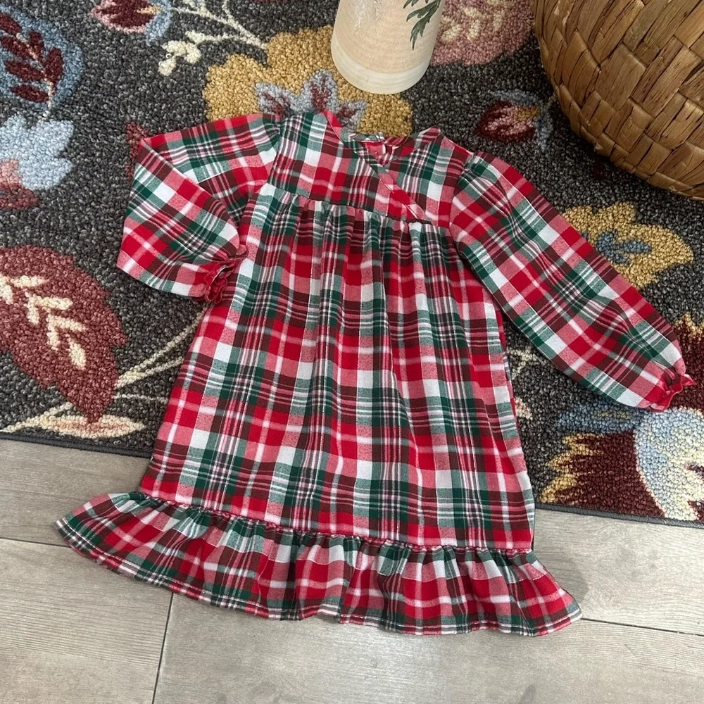 Y2K OshKosh B'gosh Plaid Nightgown Little Girl Size 4